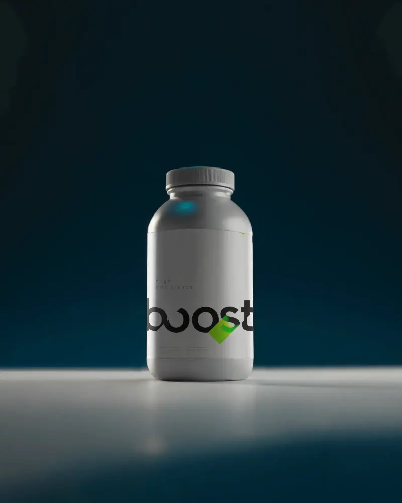 Clean Minimalist Plastic Pill Container Mockup For Custom Health And Nutrition Product Design