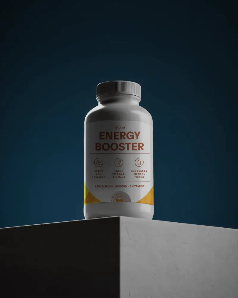 Medicine Bottle Mockup For Pharmaceutical Packaging Branding And Label Design Presentation