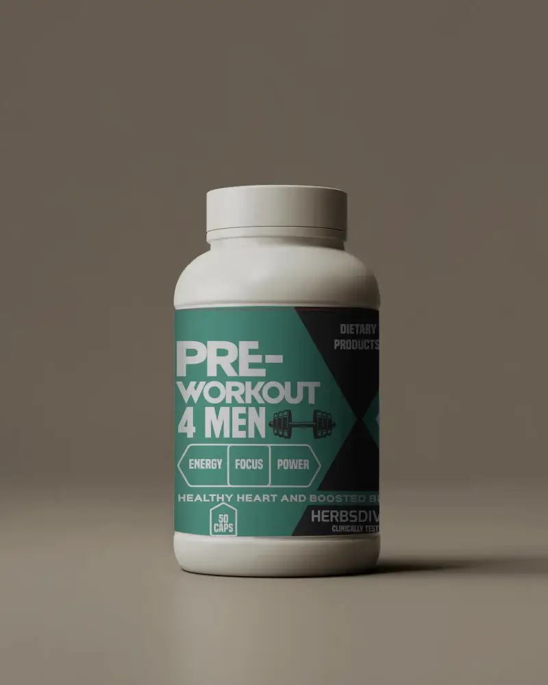 Clean Minimalist Bottel Mockup For Customizable Tablet Or Powder Bottle Branding