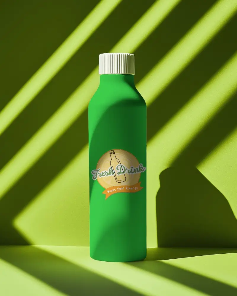 Organic Product Bottle Mockup With Natural Theme And Soft Green Tones Perfect For Eco Conscious Brands
