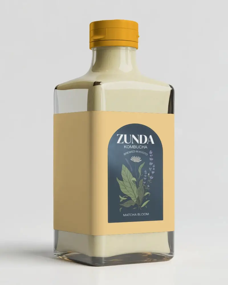 Minimal Square Bottle Mockup With Label And Light Content Professional Presentation