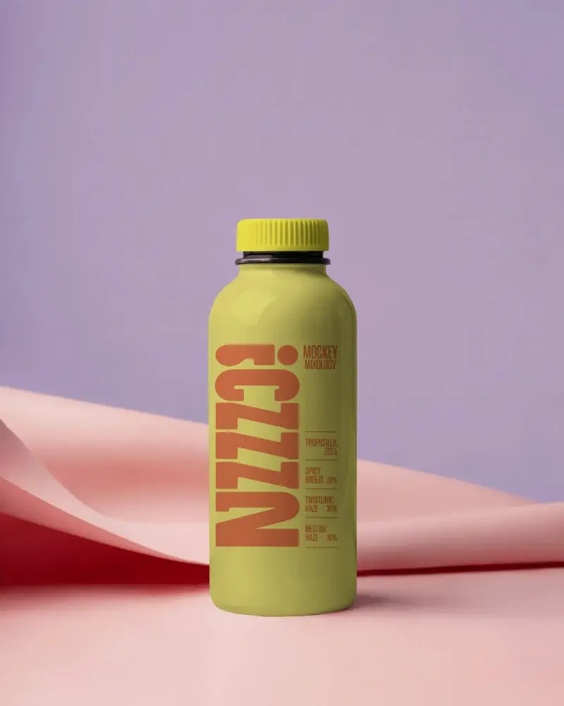 Sleek Minimalist Plastic Bottle Mockup For Personal Care Products Or Beverage Packaging Display