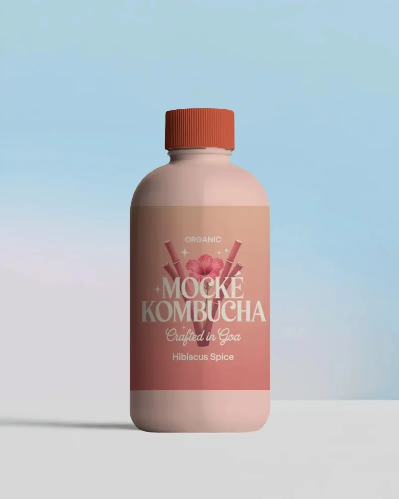 Standing Bottle Mockup Showing Smooth Surface For Label Branding And Packaging Display