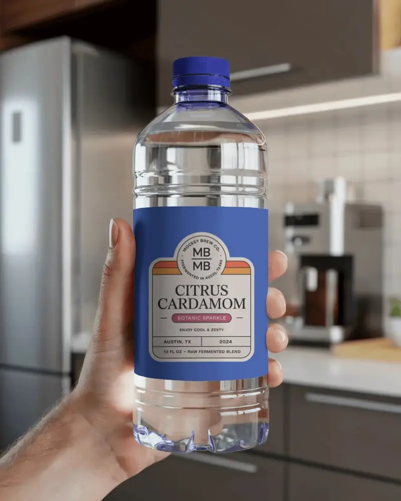 Hand Held Plastic Bottle Mockup For Product Packaging And Promotional Graphics Showcase