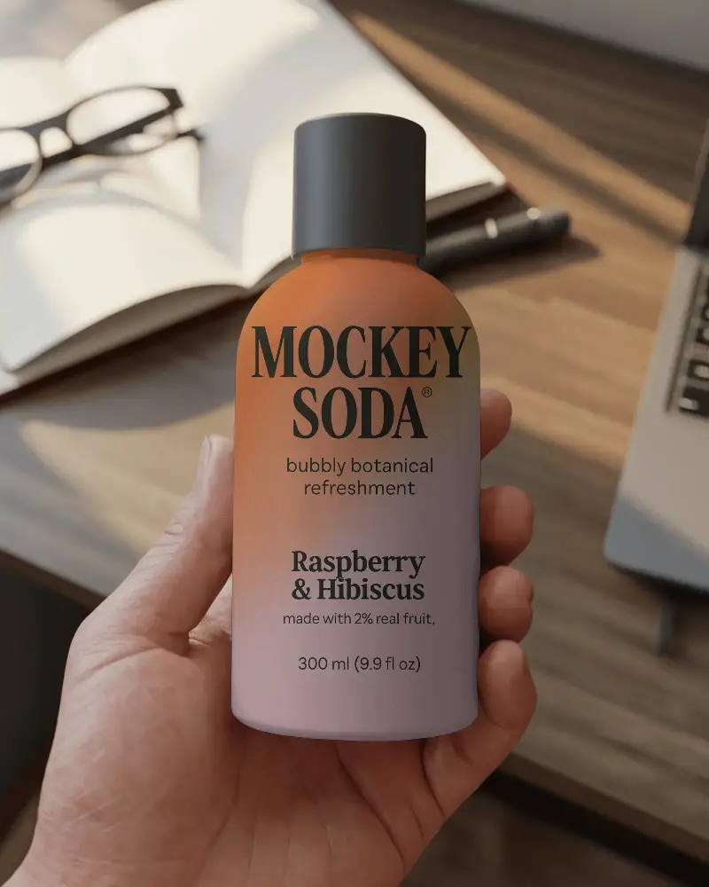 Hand Holding Small Plastic Bottle Mockup For Cosmetic Or Lotion Packaging Presentation