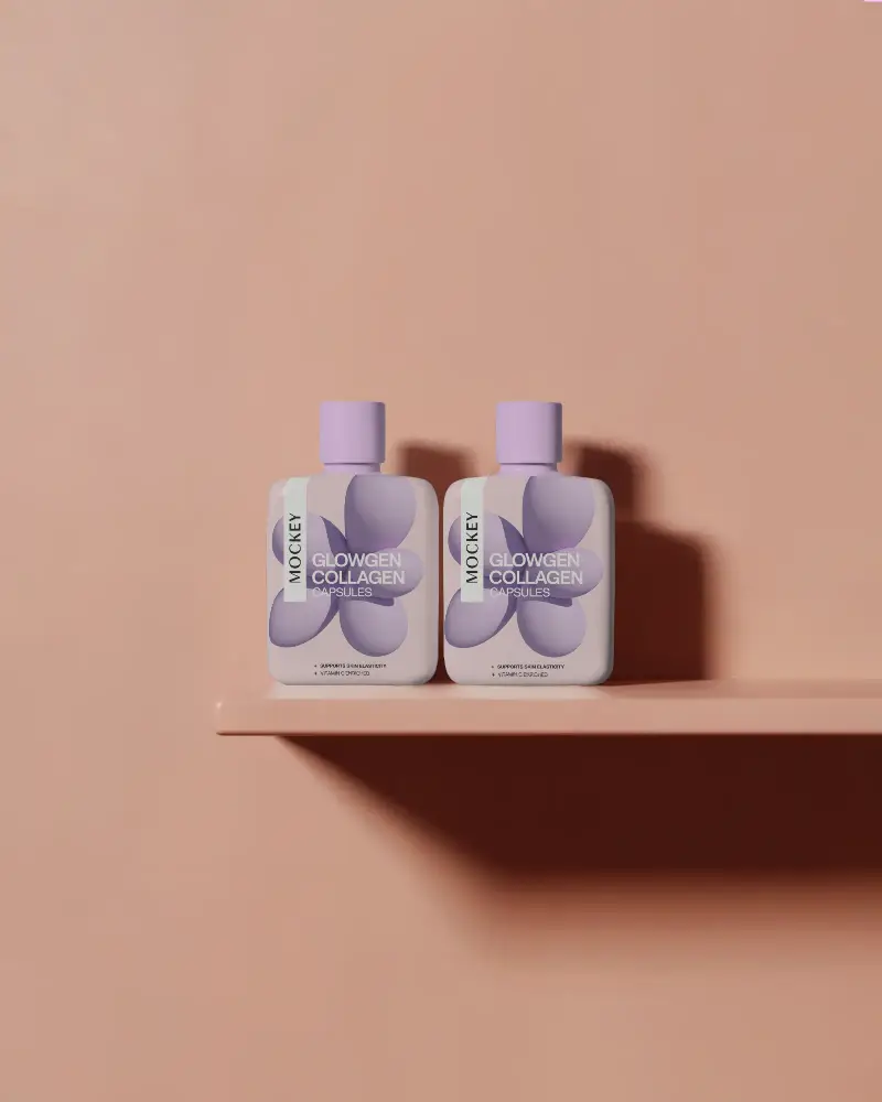 Elegant Simple Flat Square Bottle With Cap Mockup For Liquid Product Advertisement And Showcase