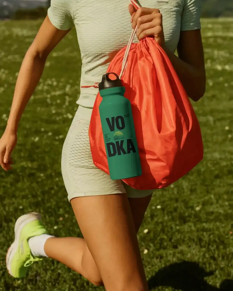 Sports Water Bottle Mockup For Active Lifestyle Fitness And Outdoor Activities Promotion