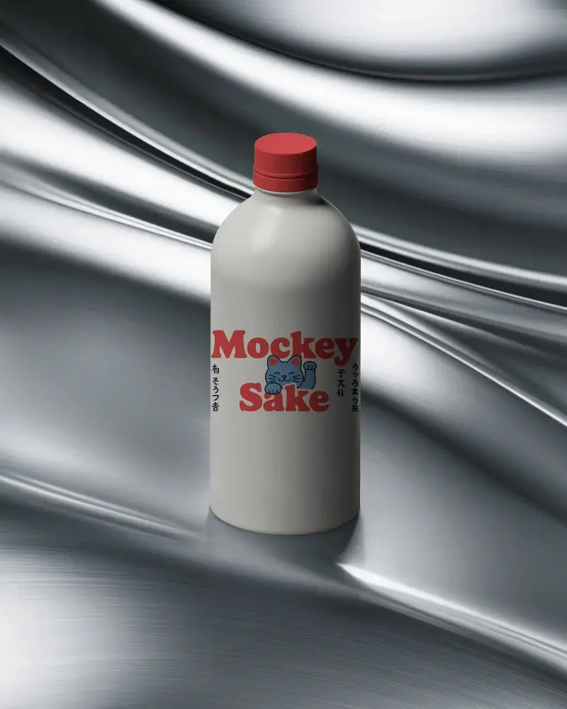 Sleek Minimalist Plastic Bottle Mockup For Product Packaging Design Presentations