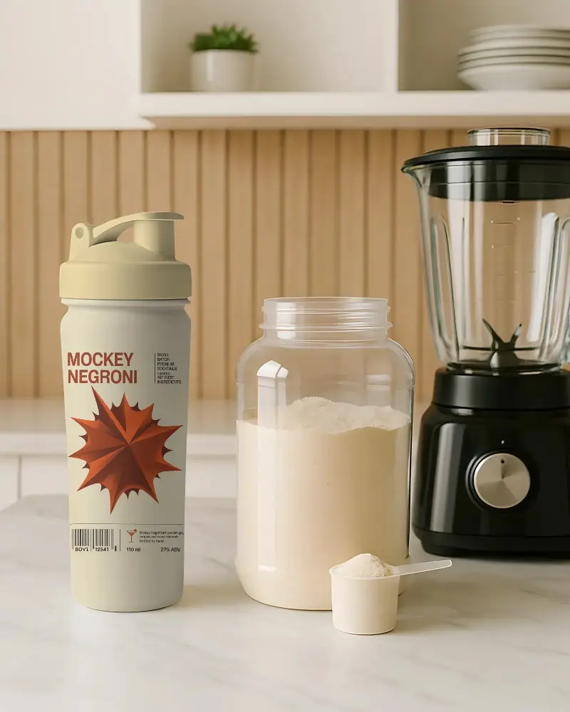 High Quality Protein Shaker Bottle Mockup For Fitness And Health Supplement Mixing Usage