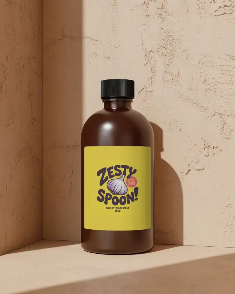 Minimalist Bottle Mockup For Branded Packaging Designs With Realistic Lighting And Shadow