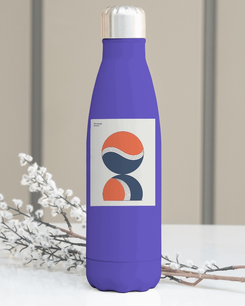 Display Your Refreshing Designs With A Beverage Bottle Mockup