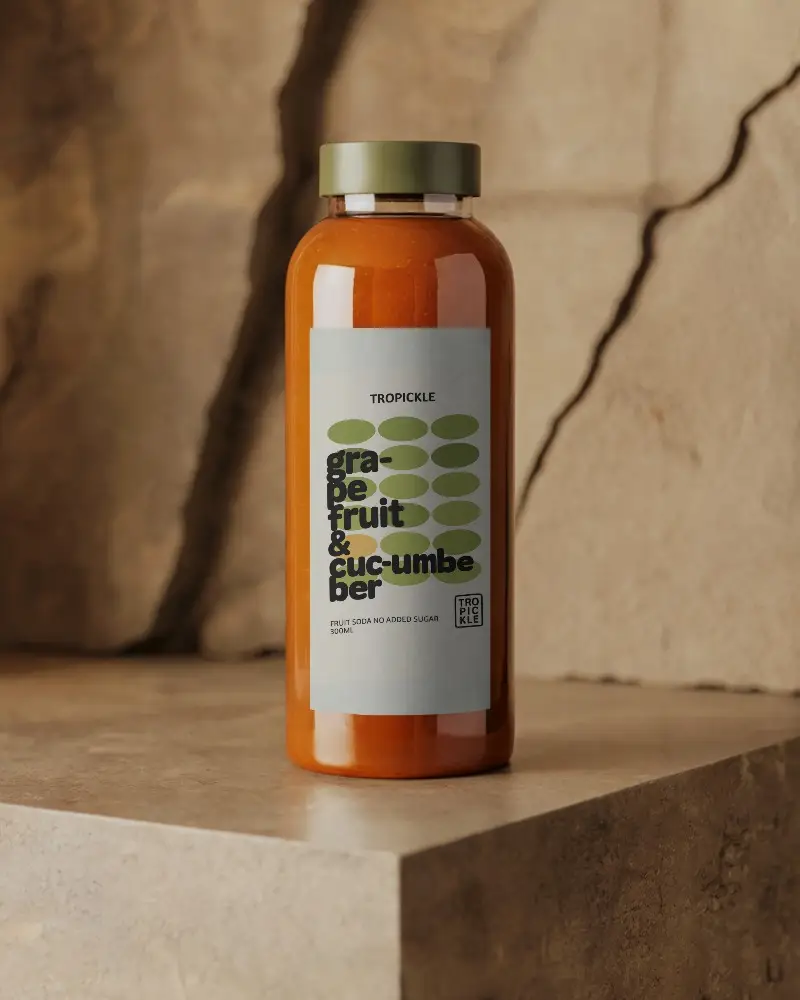 Premium Glass Bottle Mockup With Label For Sauces Drinks And Condiments Display 0202