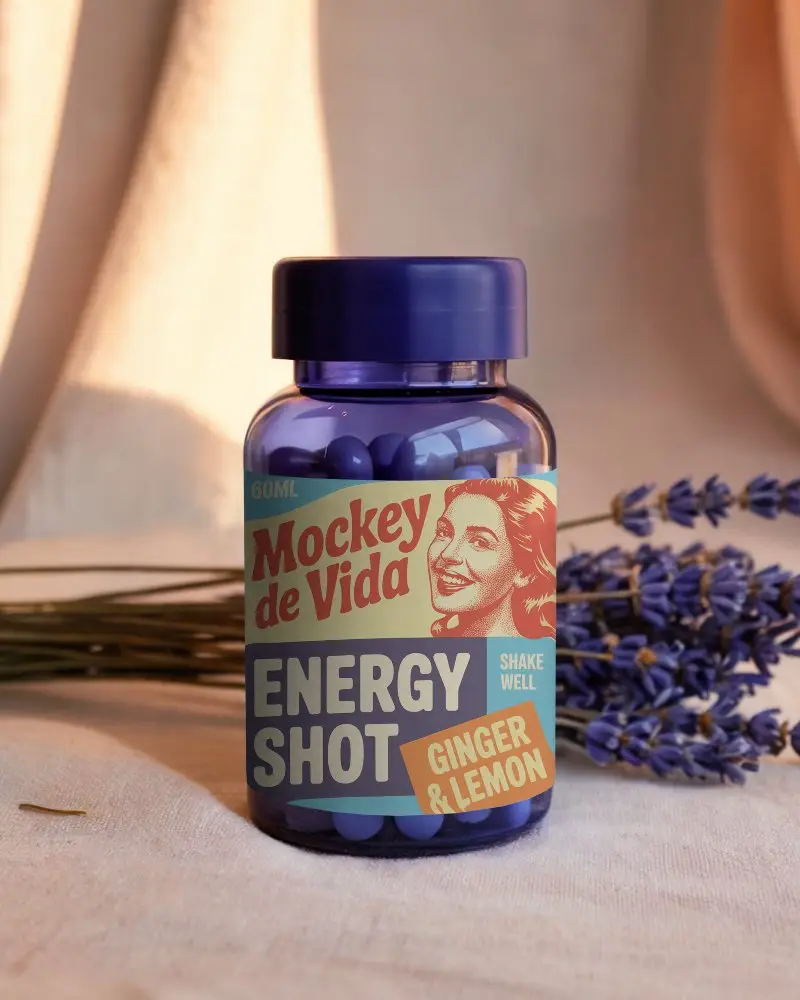 Natural Supplement Bottle Mockup With Transparent Label And Pill Contents Display 0206