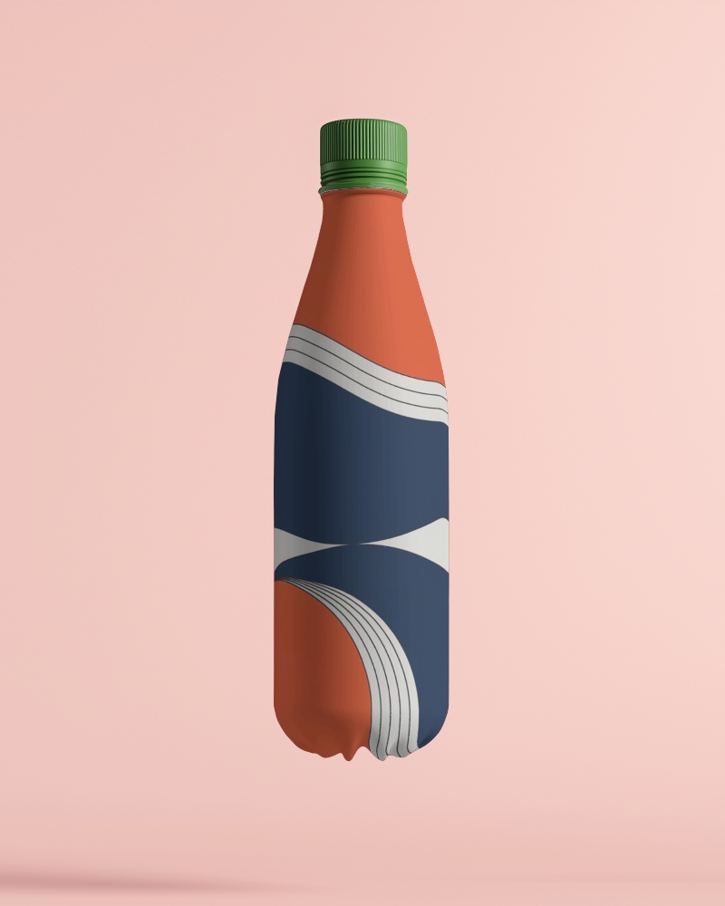 Sleek Reusable Bottle Design Mockup Hovering In Soft Pastel Environment 021