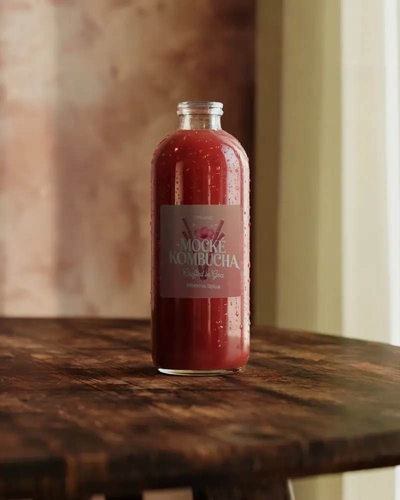 Customizable Bottle Mockup With Label Ready For Product Packaging And Marketing Presentation 0213