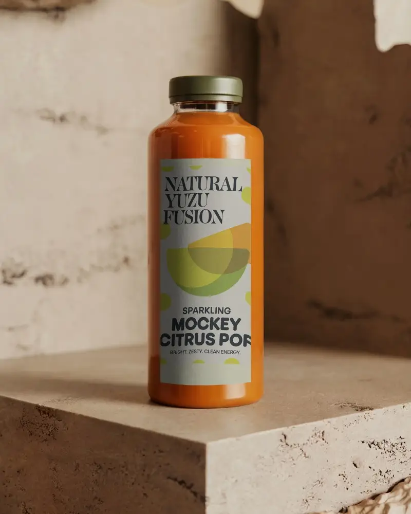 Minimalist Bottle Mockup For Beverage Packaging Design Display And Brand Presentation 214