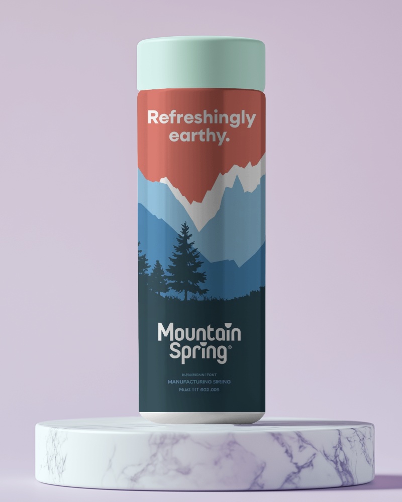 Modern Stainless Steel Bottle Mockup With Mint Green Cap On Marble Podium Minimal And Elegant Design 022