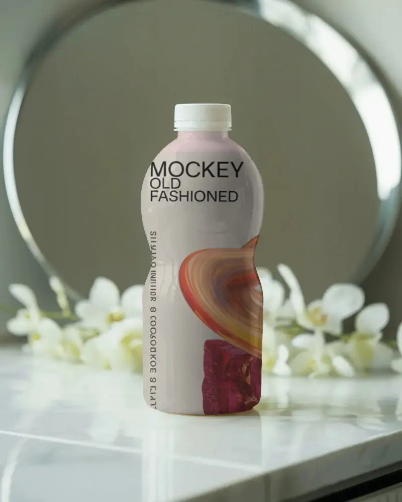 Reusable Plastic Bottle Mockup For Branding And Product Marketing Design Presentation Use