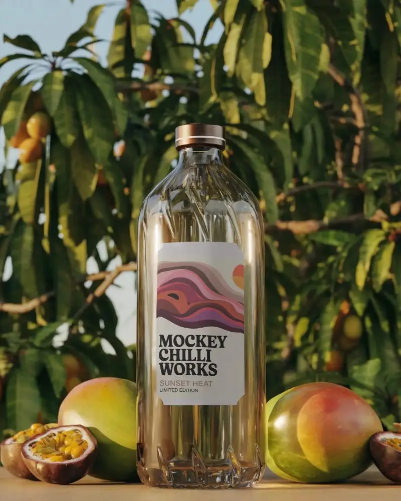 Premium Transparent Glass Bottle Mockup For Beverage Packaging And Product Presentation Design