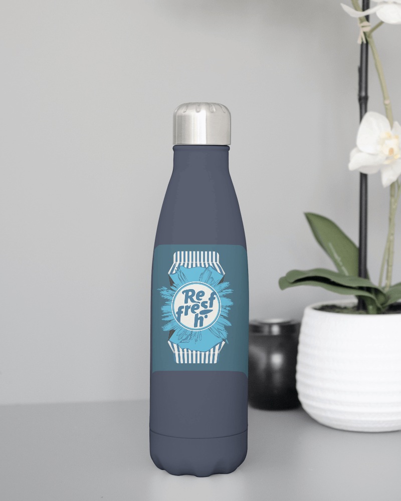 Sleek White Bottle Mockup On Neutral Surface With Minimal Decor And Floral Elements