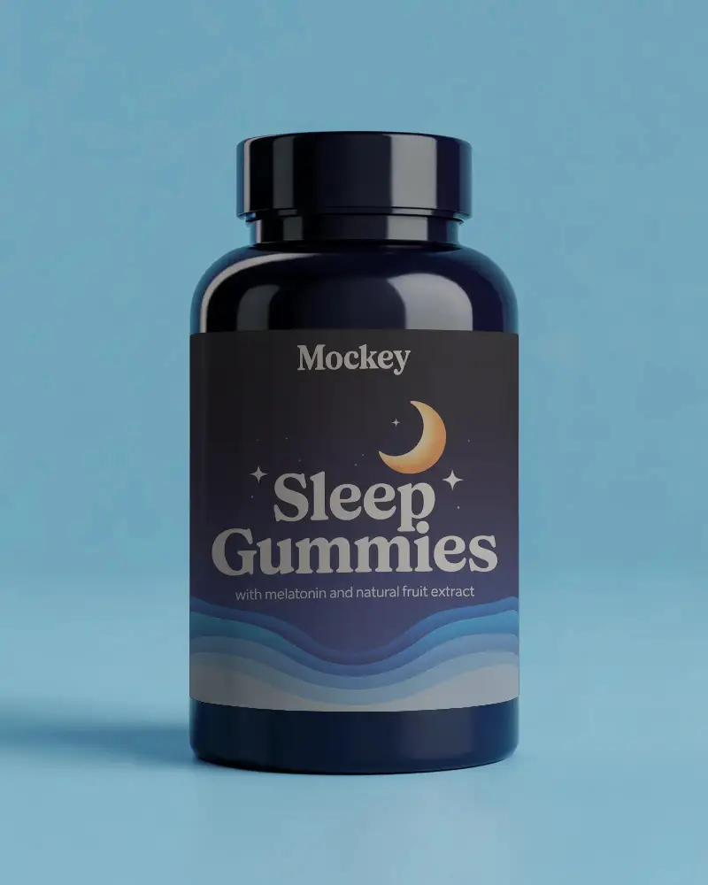 Premium Nutritional Supplement Bottle Mockup For Health Product Branding And Packaging Design