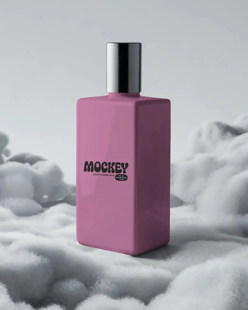 Sleek Minimalist Cosmetic Bottle Mockup For Luxury Skin Care Packaging Design Presentation