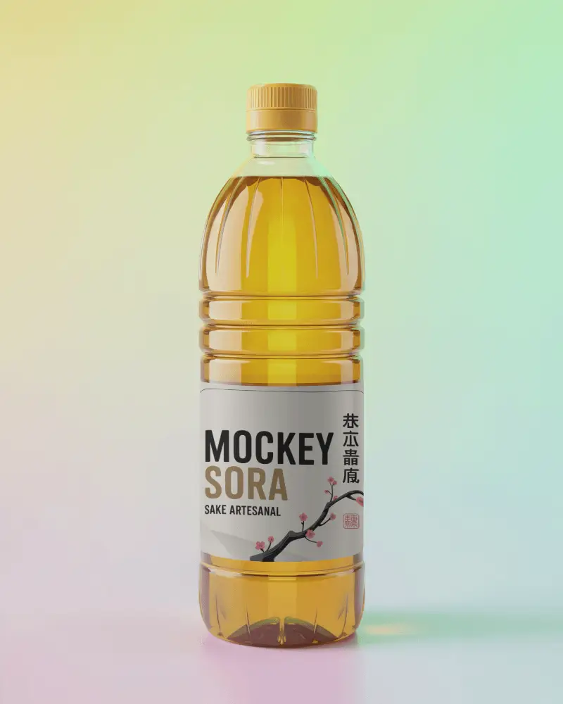 Golden Oil Bottle Mockup On Gradient Background With Minimal Studio Lighting