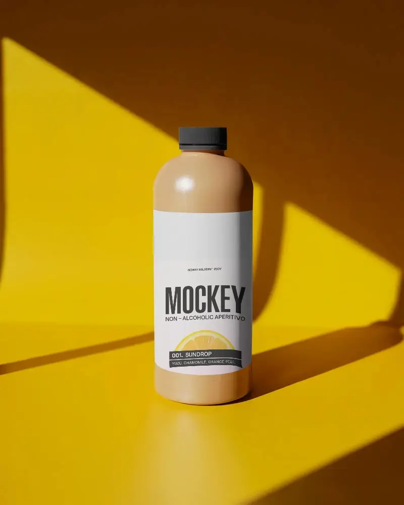 Premium Plastic Bottle Mockup For Beverage Label Design Showcase And Brand Presentation