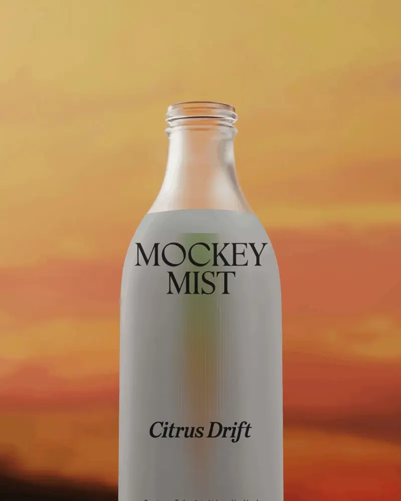 Glass Bottle Mockup For Beverage Packaging Presentation And Branding Display