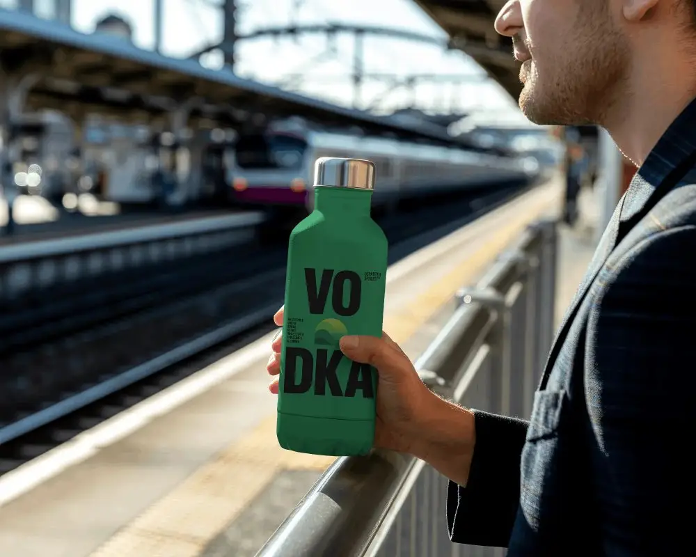 Sleek Thermal Sports Bottle Mockup For Daily Hydration With Easy Grip Cap And Modern Style