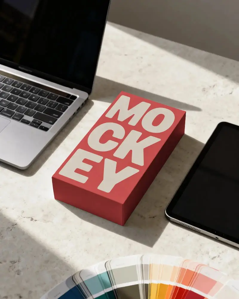 Premium Rectangular Box Mockup For Elegant Product Packaging And Modern Brand Presentation Designs