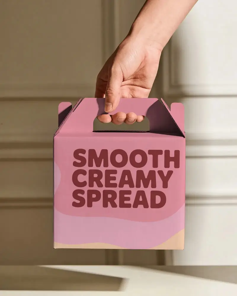 Eco Friendly Carry Box Mockup For Custom Packaging And Brand Presentation Showcase