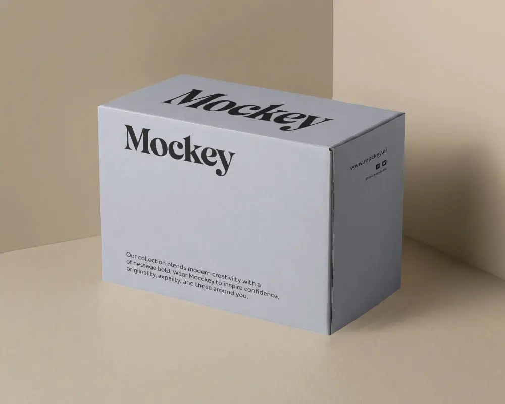 Simple Rectangular Box Mockup For Product Packaging And Branding Presentations