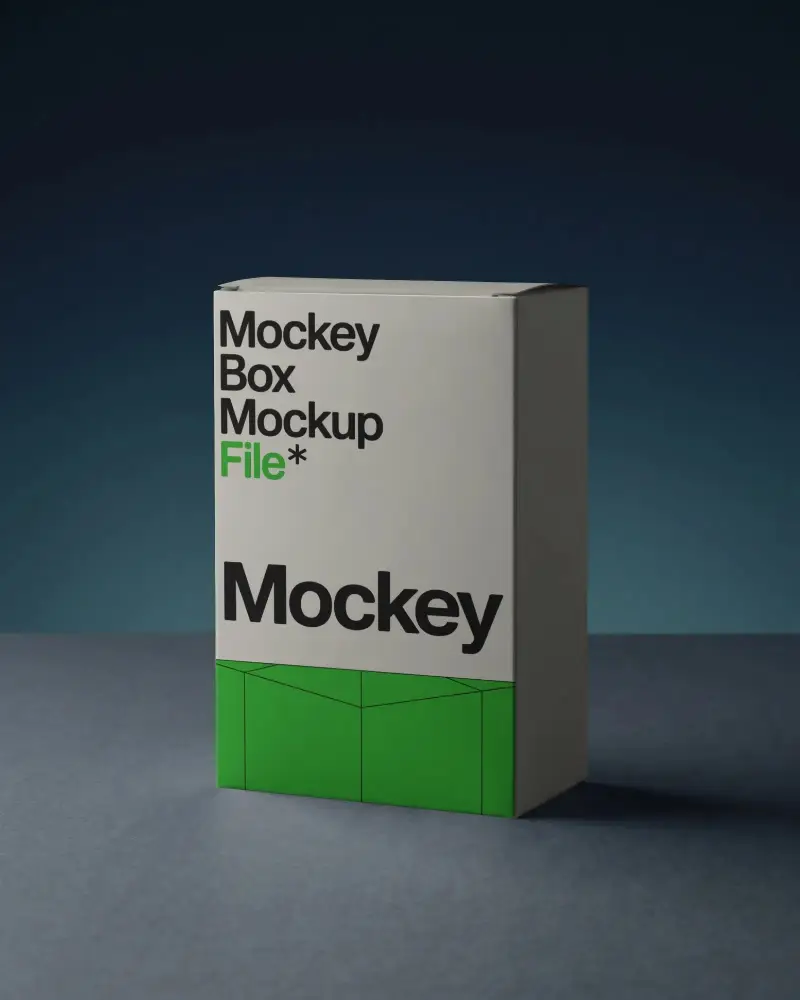 Premium Quality Rectangular Product Packaging Box Mockup For Brand Presentation And Advertising