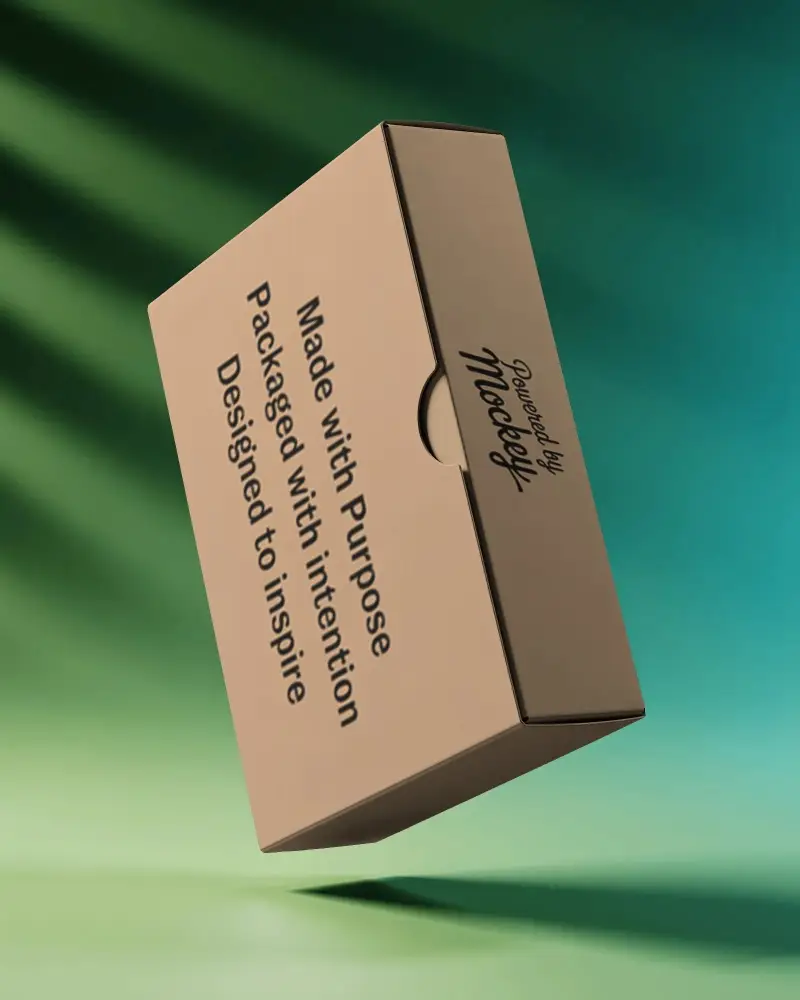 Sleek Minimalist Slide Box Packaging Mockup With Durable Construction And Easy Access Design