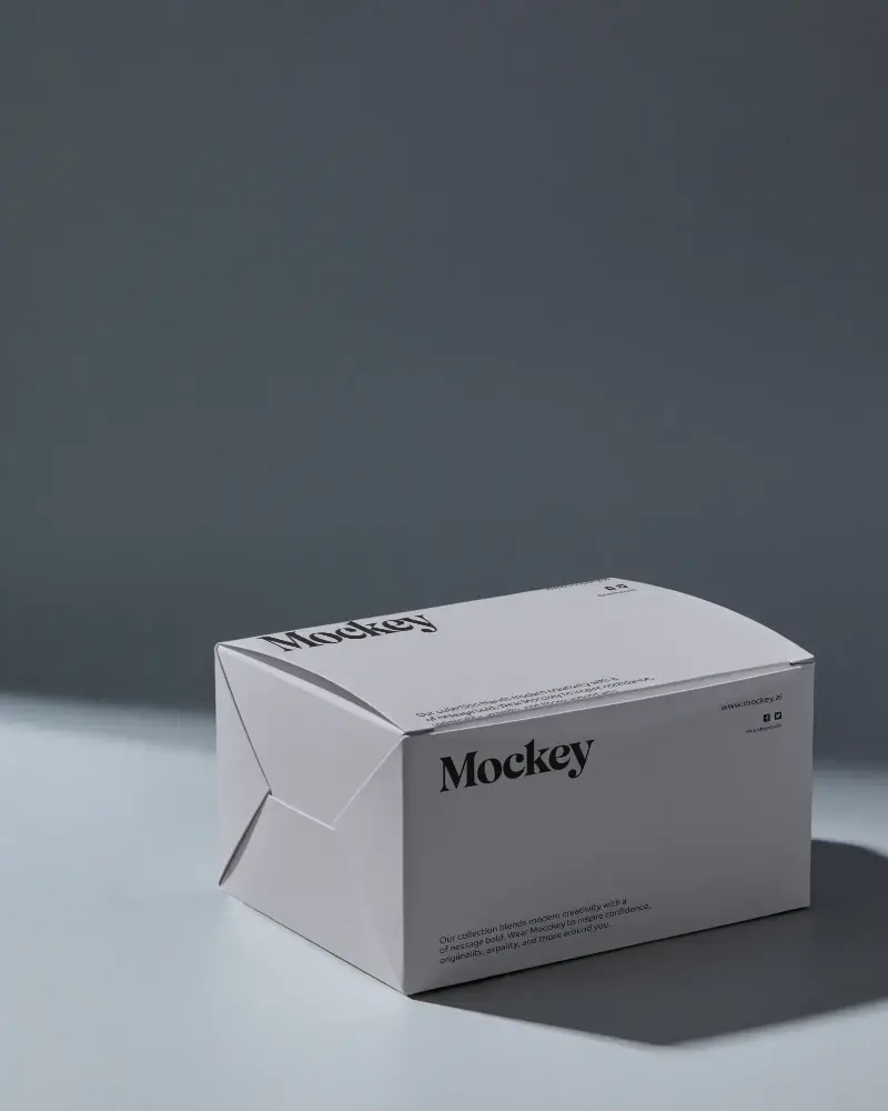 Sleek Closed Product Packaging Box Mockup Minimalist Design Presentation Creative Use