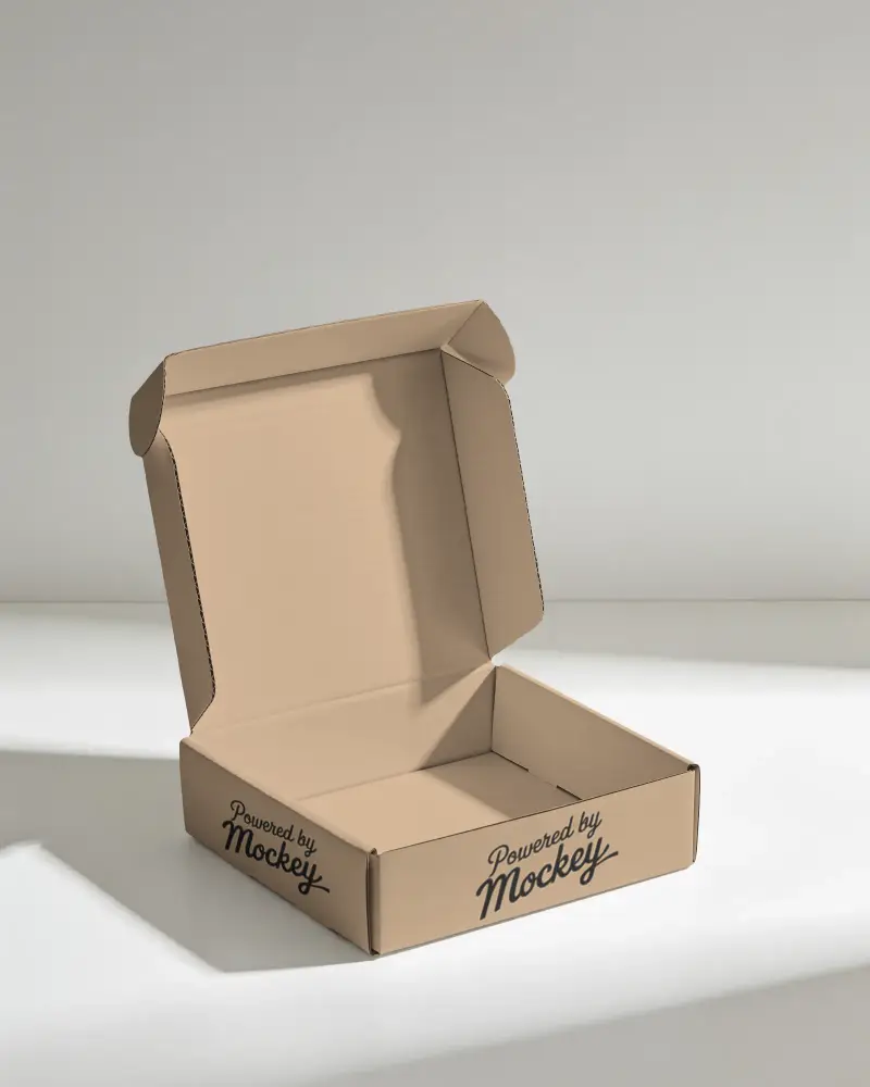 Customizable Mailer Box Mockup With Locking Flap Design For Retail And Ecommerce Packaging
