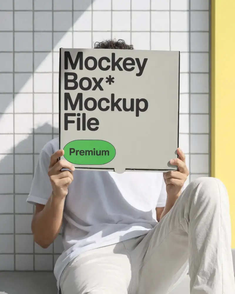 Individual Presenting Closed Packaging Box Mockup Minimalist Setting For Marketing Purposes