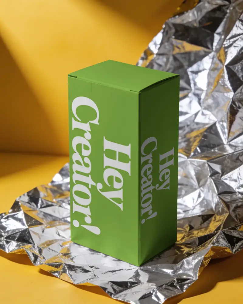 Sleek Rectangular Packaging Box Mockup For Modern Product Branding And Retail Presentation Design