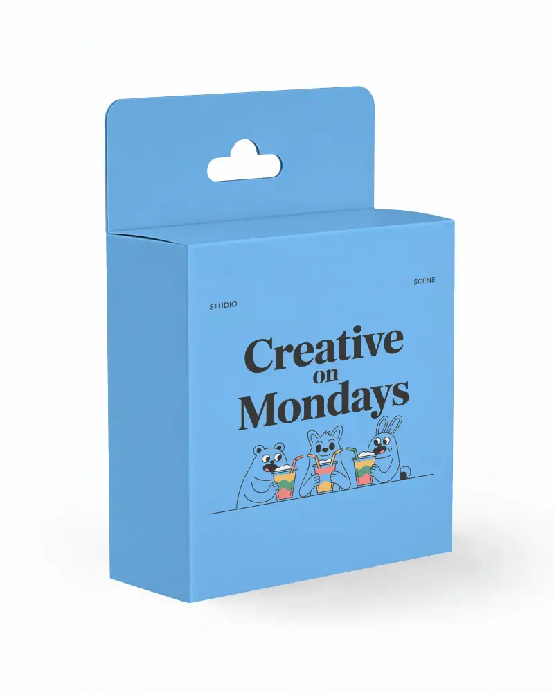 Sleek Hanging Box Mockup Perfect For Retail Display And Easy Product Showcasing Presentation