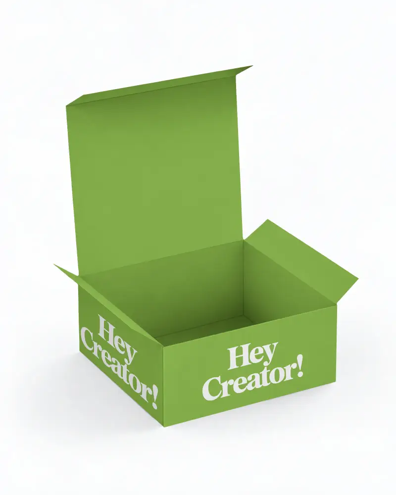 Open Foldable Packaging Box Mockup For Product Presentation And Branding Usage