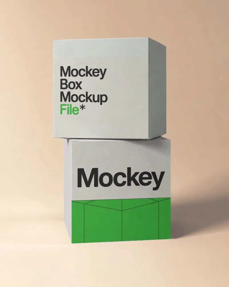 Premium Simple Box Mockup For Brand Packaging Design Presentations And Product Display Purposes