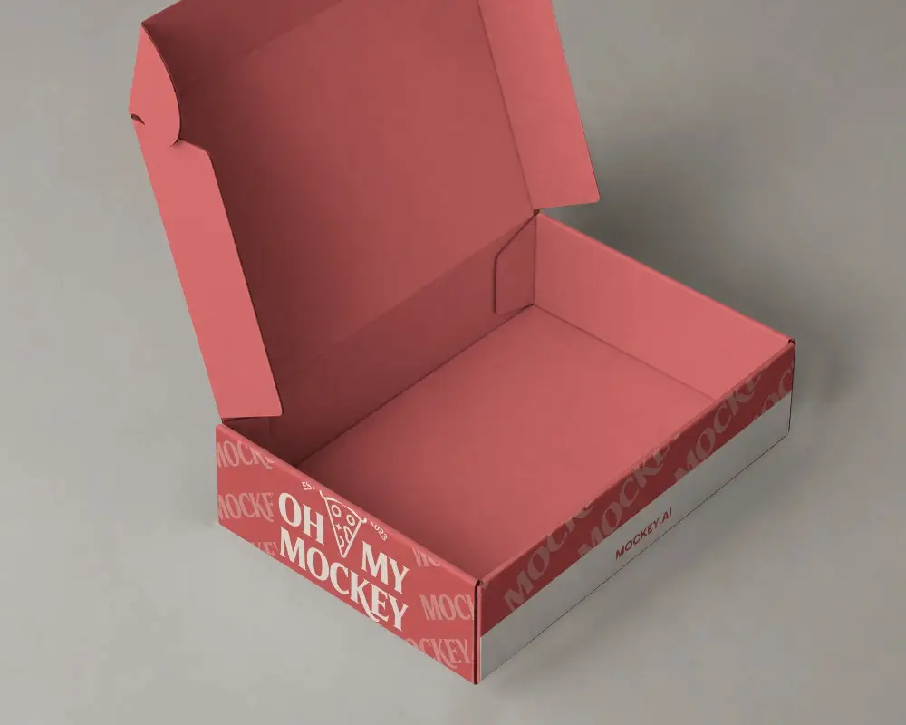 Reusable Shipping Box Mockup Open Display For Product Packaging Design And Brand Marketing