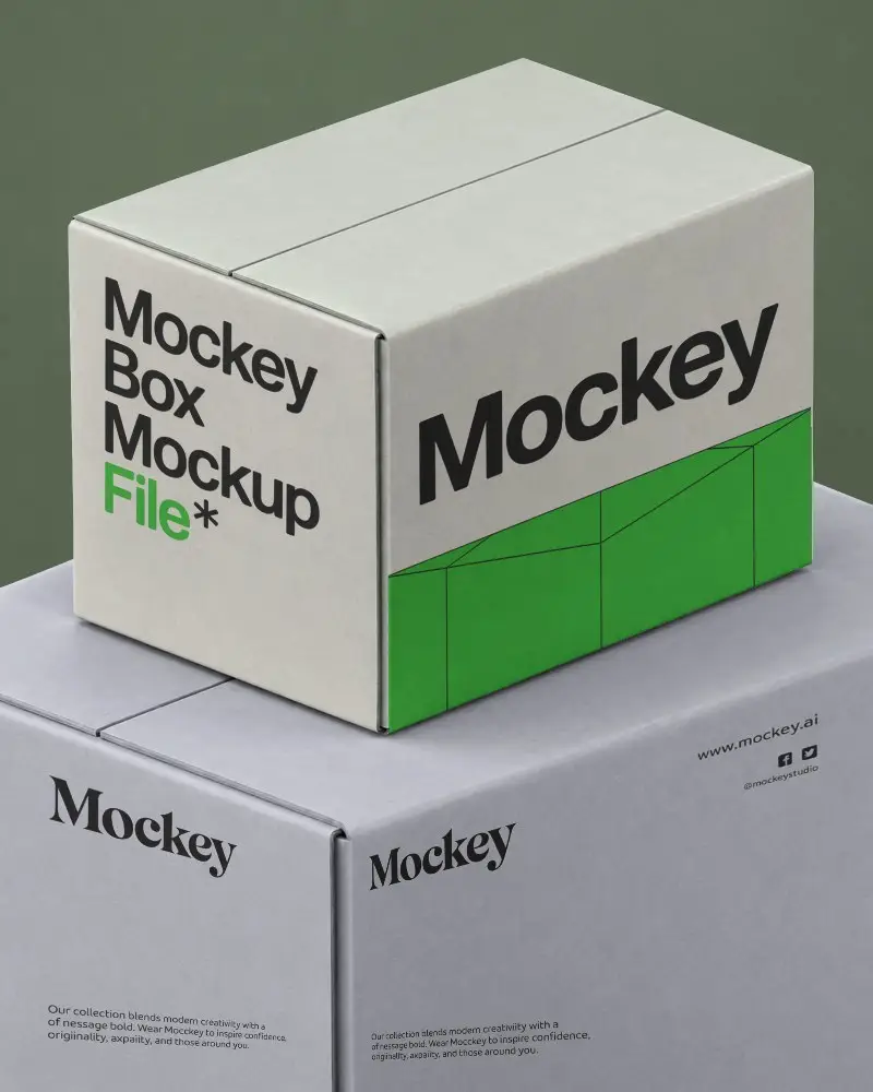 Premium High Quality Square Box Mockup For Product Packaging Branding Display