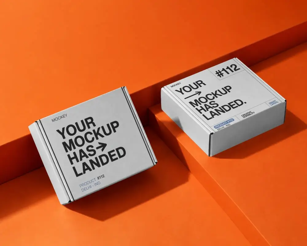 High Quality Rigid Box Mockup Showcasing Clean Minimalistic Packaging Visualization