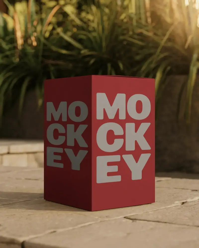 Realistic Cube Shaped Packaging Box Mockup Model For Promotional And Advertisement Packaging Use