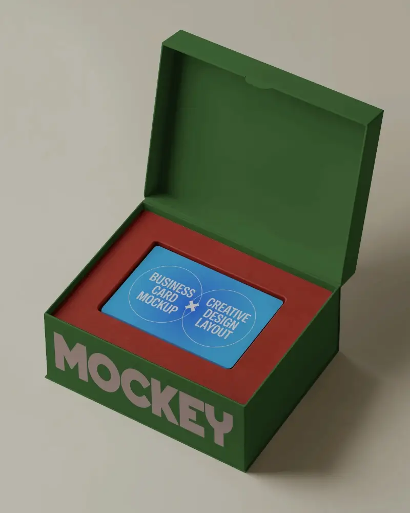 Sleek Open Top Box Mockup Design With Precise Cutout For Secure Product Display And Storage
