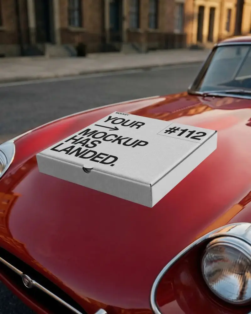 Sleek Modern Flat Square Box Mockup For Product Packaging Creative Display Use