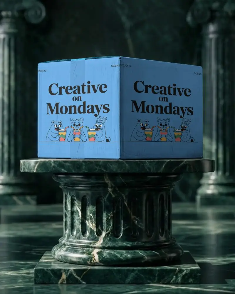 Premium Quality Sturdy Packaging Box Mockup On Elegant Marble Pedestal For Brand Presentation