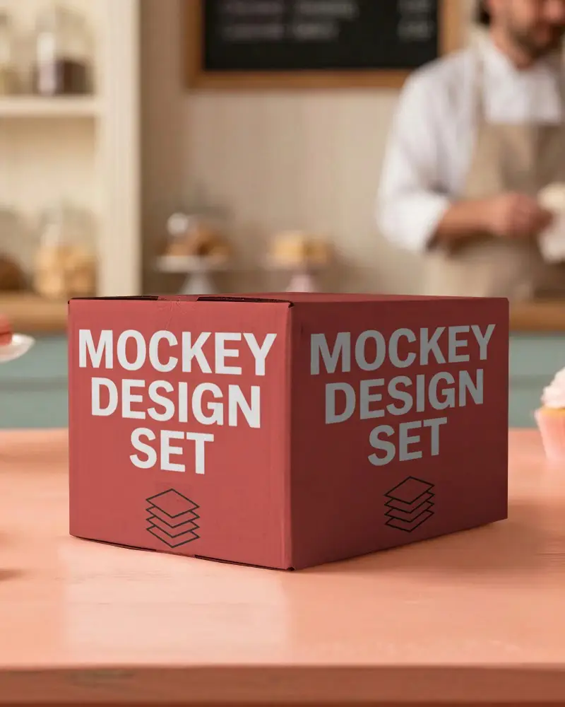 Premium Quality Custom Packaging Box Mockup For Brand Presentation And Marketing Use